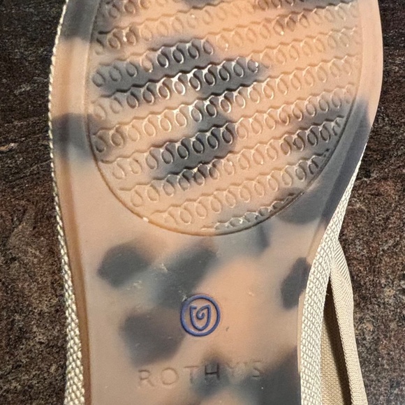Rothy's Tan Flats with Blue Accents - Picture 4 of 7